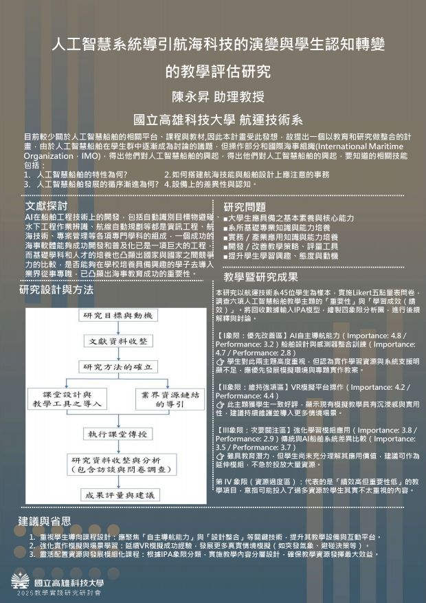 【EP-04】人工智慧系統導引航海科技的演變與學生認知轉變 的教學評估研究