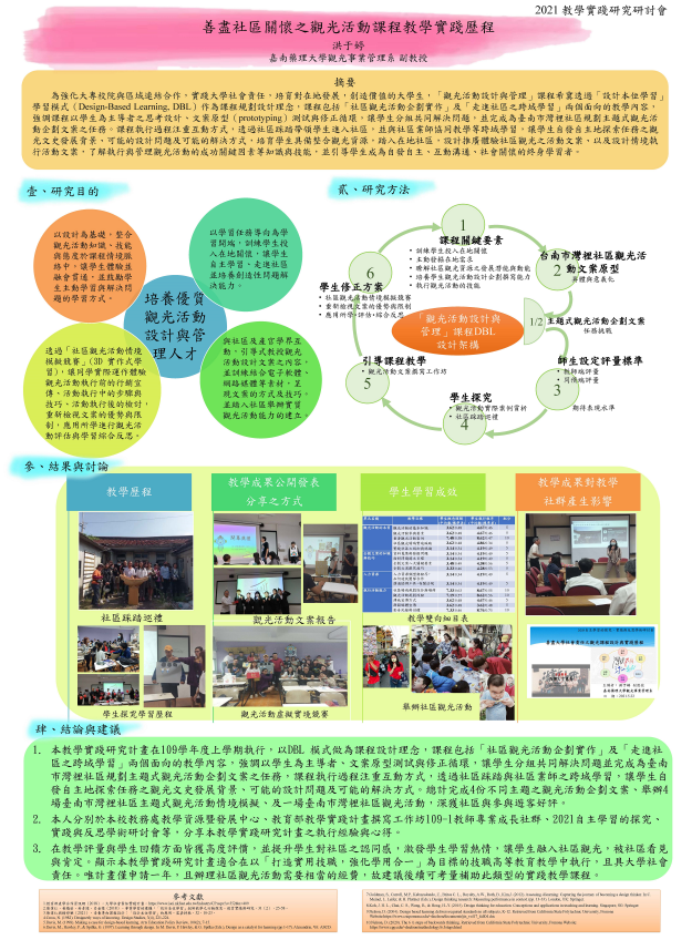 【UC-01】善盡社區關懷之觀光活動課程教學實踐歷程