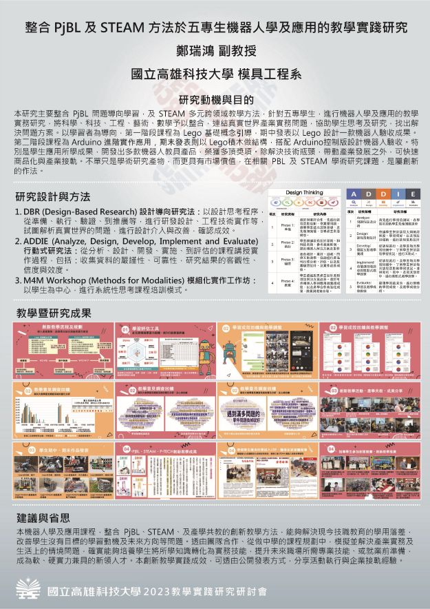 【TC-01】整合PjBL及STEAM方法於五專生機器人學及應用的教學實踐研究