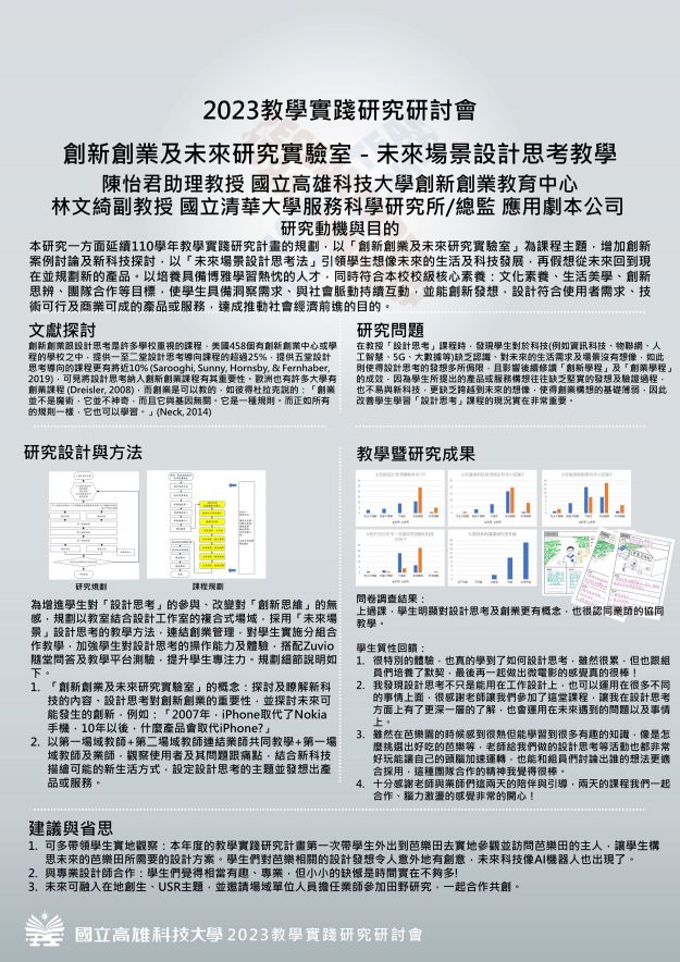 【AP-04】創新創業及未來研究實驗室 - 未來場景設計思考教學