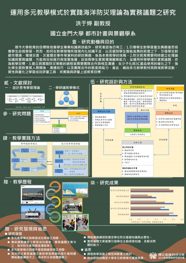 【IC-01】運用多元教學模式於實踐海洋防災理論為實務議題之研究