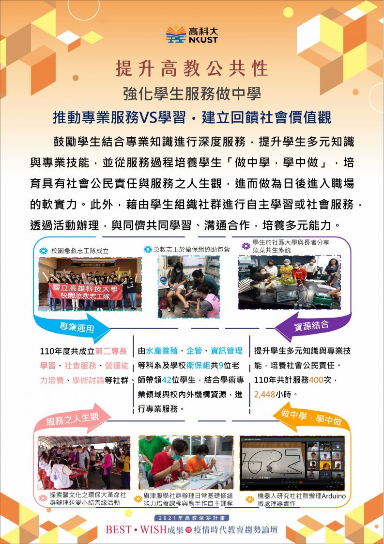 強化學生服務做中學