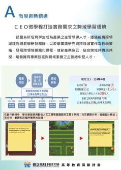 分項計畫A  教學創新精進